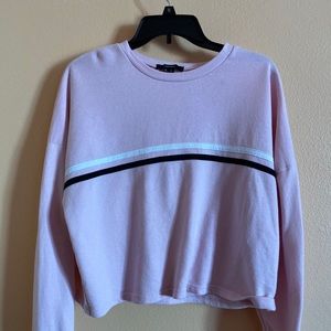 Pastel Pink Sweater (with b&w stripe design)